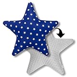 Amilian Kissen Stern Sternchen Blau Dekokissen Kuschlig Flauschig ca. 60 cm - 3