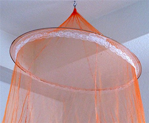 Moskitonetz Mückennetz Mückenschutz für Einzel- oder Doppelbetten in Orange - 2