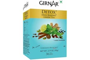 Girnar Food & Beverages Pvt. Ltd. Detox Green Tea - Desi Kahwa (36 Tea Bags) 90 gm