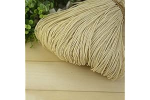 VIXDA 600 mètres 500g Fil de Paille de Raphia Naturel pour Tricot à la Main Crochet Chapeau d'été Sac à Main Coussin paniers matériel de Tricot Bricolage Artisanat