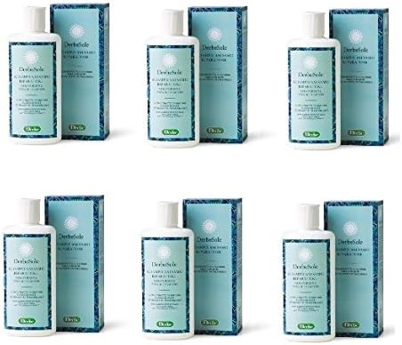 Derbe – Shampoo &amp; Nutri Repairing Conditioner 200 ml with Baobab, X 6 Packs Aloe Vera and Marigold, Hydrating Hair, fibrates, Everyday Use