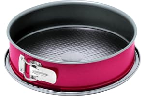 Guardini Rossana 2.0, Molde Desmontable 1 Fondo 26cm, Acero Con Recubrimiento Antiadherente, Base Antigoteo, Color Rojo/Gris