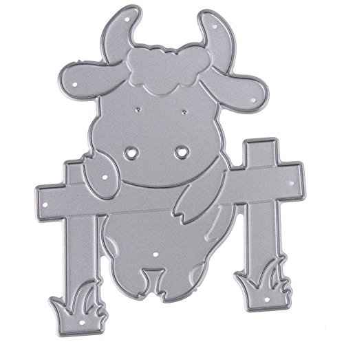 Amazingdeal365 niedliche Kuh Metall Form Schablonen Schneiden DIY Dekor Sammelalbum Karten Buchzeichen Lesezeichen als Geschenk für Freunde Geburtstag Kinder,Kindergarten Hobby Schule Handarbeit Unterricht usw. Ein tolles Geschenk!
