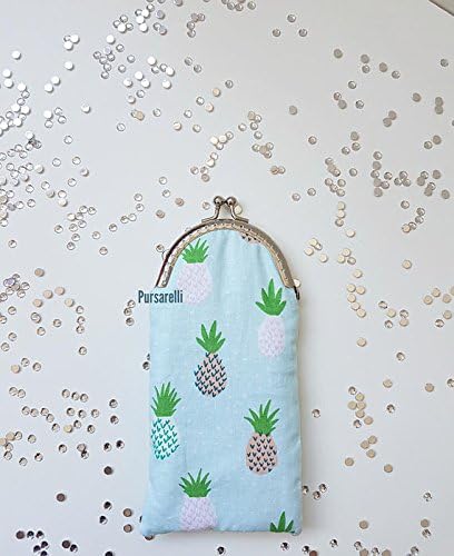 Glasses case / spectacle case / sun glasses case / eye glass case / Kiss lock clasp / glasses case with clasp / pineapple / fruit / food / summer / gifts for her / on trend