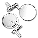 Motorcycle Chrome Plated Billet Aluminum Outside Rearview Side View Mirrors Multi Angle Adjustable Blindsight Rearview Handle Bar End Convex Universal Fit For Suzuki B-King GSF650 Bandit GSX R600 R750 R1000 Gixer / Yamaha YZF R1 R6 R6S / Honda CBR 600RR