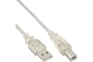 InLine 34557T kabel USB 2.0, A do B, przezroczysty, 7 m, 1 sztuka