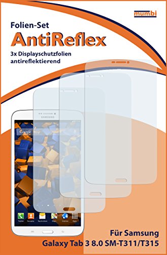 3 x mumbi Displayschutzfolie Samsung Galaxy Tab 3 (8 Zoll) Schutzfolie AntiReflex matt (nur für Tab 3 MIT Telefonfunktion) - 2
