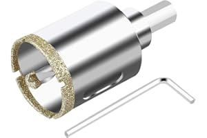 ASNOMY Diamentowa otwornica 32 mm z wiertłem centrującym, diamentowe wiertło do szkła z powłoką diamentową, diamentowa koronka wiertnicza wiertło do płytek / płytek / ceramiki/marmuru/granitu