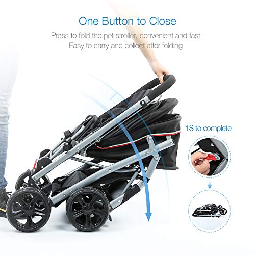 Katze-Tatze-Poussette-pour-Chien-Pet-Voyage-Poussette-Chat-Poussette-Pliable-avec-rsistant-aux-Chocs-6-EVA-Roues-poigne-rversible