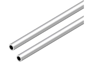VictorsHome 6063 Aluminum Round Tube, 8mm OD 1mm Wall Thickness 300mm Length Metal Seamless Straight Tubing for DIY Crafts Model 2pcs