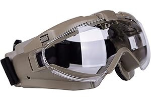 WLXW Lunettes Tactiques Airsoft Paintball Anti-Buée Pour Casque Équitation Résistance Au Vélo Ventilateur Intégré Lunettes de Protection UV PC Lentilles Pour la Chasse en Plein Air