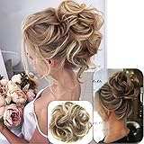 Curly Messy Hair Scrunchies Hair Bun Extensions, UxradG Natural Curly Wavy Hair Pieces For Women Ponytail Hair Extensions Hair Donut Hair Chignons Hair Accessories (3.5cm,12H24)