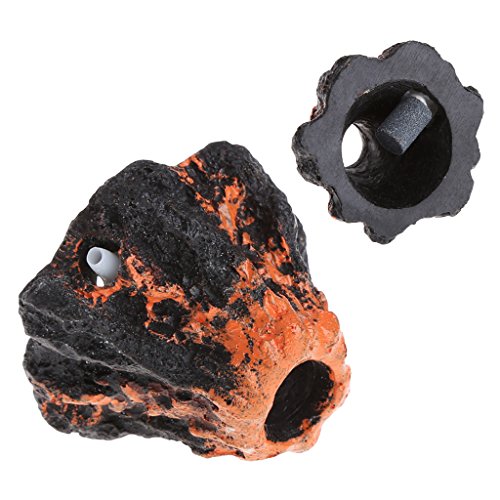 Preisvergleich Produktbild ECMQS Aquarium Ornament Vulkan Form Luftblase Stein, Aquarium Sauerstoffpumpe Luftpumpe