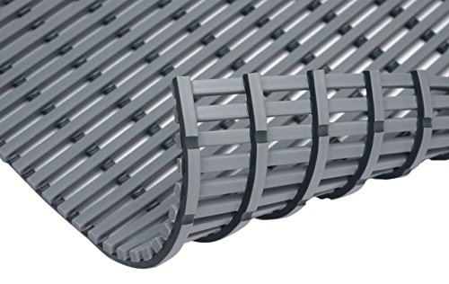 Preisvergleich Produktbild EHA 93772 Nassraummatte, grau, Breite 120 cm x Länge 60 cm