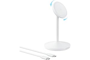 Anker MagGo kabellose Ladestation, 15W Qi2 für MagSafe, Ständer mit USB-C Kabel, Magnetisches Ladegerät für iPhone 17/16/15/14, AirPods (ohne Netzteil)
