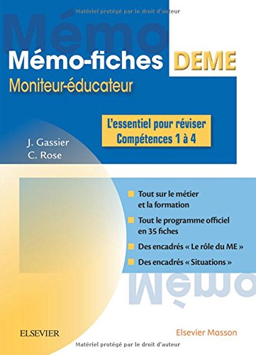 Book's Cover of MémoFiches DEME MoniteurEducateur Lessentiel pour réviser  Compétences 1 à 4