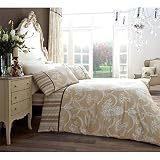 Just Contempo Baroque Duvet Cover Set, King, Beige