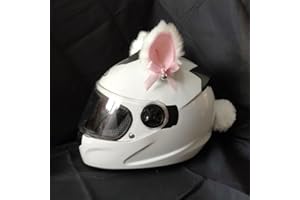 SYSUII Katzenohren Motorradhelm Dekoration, 2 Stück - Süßer Plüsch Katzenohren & Schwanz für Rolle & Skihelm
