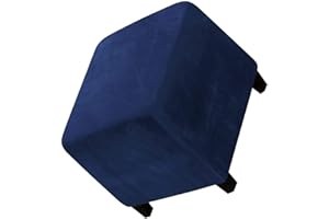 JORTUIO Copri Poggiapiedi Quadrato Copri Pouf Ottomano 70x70 /60x60 /45x45/ 80x80 /50x50 Elasticizzato Fodera Poggiapiedi Quadrato Contenitore Copertura Dell'Ottomano Lavabile Copri Sgabello (Color : #27, S