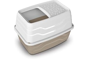 BPS BUENA PET SHOP Lettiera gatto CHIUSA colore casuale, entrata superiore, 56X40X38CM NO SABBIA PER TERRA