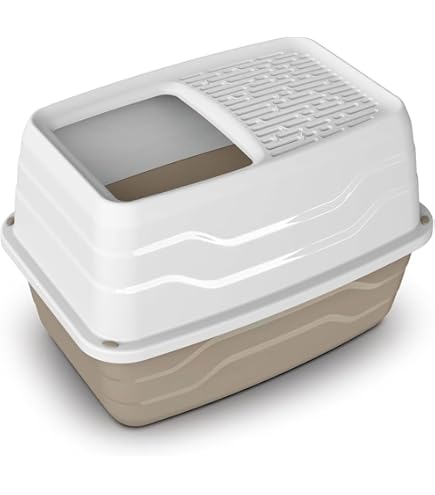 Lettiera Chiusa Per Gatti Con Coperchio - 56x40x38cm | Entrata Dall'Alto, Zero Sabbia A Terra