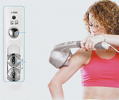 D&amp;F Double Head Deep Tissue Negative ion + massage, so that the body benefit?Massager Electric Multi-Speed Top Rated Vibration Action Infrared Body Massager for Foot, Legs, Neck, Back, Shoulders?white?Sil , white