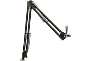 DOCKIN® Mikrofon Arm [84cm Schwenkreichweite] - Kompatibel mit RØDE Mikrofone, Razer Mikrofone, etc. - Mikrofonständer Tisch - Low Profile Mikrofonarm - Mikrofon Ständer - Microphone Arm Mic