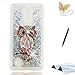 Produktbild TOUCASA LG K7 2017 Handyhülle,LG K8 2017 Hülle, Transparent Flüssig Bewegende Treibsand Silikon TPU,Glitzer Quicksand Kratzfestes Schutzhülle Flüssig Hülle für LG K7 2017/LG K8 2017(Silberne Eule)