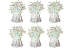 B&S TRENDZ MEGA VALUE 6 x Iridescent Foil Helium Balloon Weights Ideal Party Decoration Accessory by Fasttrack
