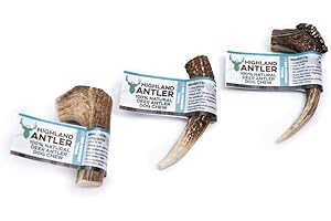 Highland Antler - Natural Antler Dog Chew. Pack of 1x Small (50-75g) Naturally Shed Red Deer Antler, Long Lasting Dog Chew Bone With Calcium And Minerals (Shape may vary)