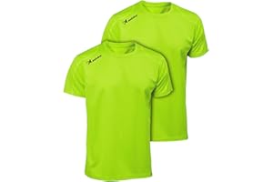 Asioka T-Shirt Technique pour Homme, Sport, Manches Courtes, Mesh | Vêtements de Sport d'été Respirants à séchage Rapide | Idéal pour la Salle de Sport, l'entraînement, Les Loisirs et Le Fitness