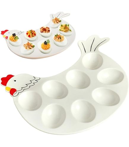 3pcs Plastic Deviled Egg Platter - Serving Tray For Easter, Parties, Fruits, Veggies & Finger Foods
