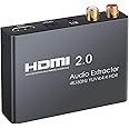 SKEIDO HDMI 2.0 Audio Extractor Support 4K 60Hz YUV 4:4:4 HDR HDMI Audio Extractor to Optical TOSLINK SPDIF HDMI ARC Audio Converter