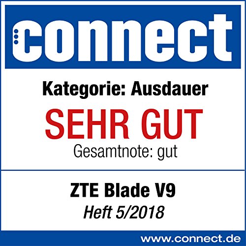 ZTE Blade V9 Smartphone (14,5cm (5,7 Zoll) Display, 32 GB interner Speicher, Android) Schwarz