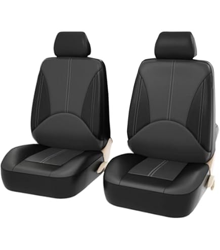 Housses De Siège Auto Pour Renault Kangoo 2 (2007-2021) - 2 Pièces, Noires, Respirantes Et Antidérapantes
