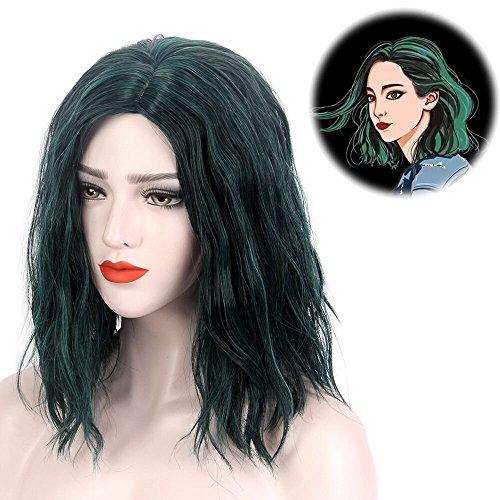 Stfantasy Wig Joker Dark Green Short Curly Cosplay Wigs Women