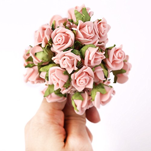 100er Rosa Schaumrosen Brautstrauss Rosenstrauss Kunstrose Hochzeit Deko - 4