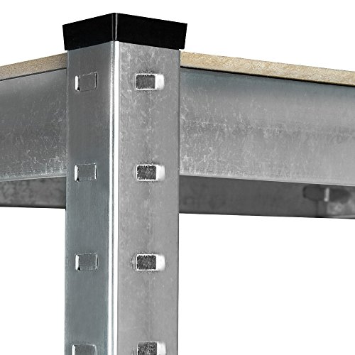 Lagerregal Regal Steckregal Kellerregal Werkstattregal Schwerlastregal Werkbank 875 KG Tragkraft Stecksystem - 7