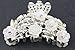 Mytoptrendz® Small Medium Silver Tone Metal Oval Faux Pearl Shell Effect Rose and Daisy Floral Ab and Clear Crystal Hair Claw Clamp Grip Bridal/ Prom/ Wedding Hair Accessories