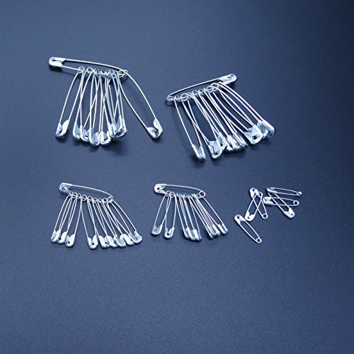 Besty 100 Stück Sicherheitsnadeln Set Gebogene Sicherheitsnadel Safety Pins aus Edelstahl zum Basteln, Nähen, Häkeln oder Krawattebinden usw. Silber( Länge: 45mm) - 4