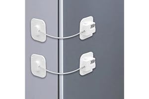 NEWBINN 2 x Kühlschrankschloss ohne Bohren mit Code für Kinder unter 5 Jahren, Geeignet für Kühlschränke, Waschmaschinen, Schränke, Kleiderschränke, Toiletten, Weinkühler, Fenster