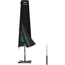 Housse De Parasol Déporté En Tissu Oxford - Forme Banane, Imperméable - Taille 205cm Ou 280cm - Pour Terrasse, Jardin