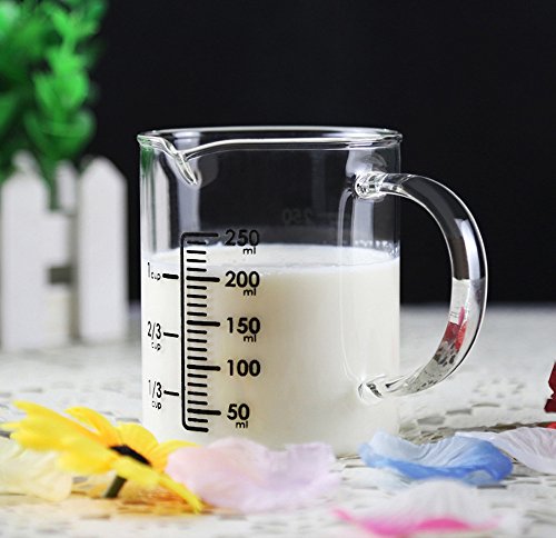 AsentechUK® Transparenter digitaler Glas-Messbecher mit Skala, mikrowellengeeignet – Küchenzubehör - 4