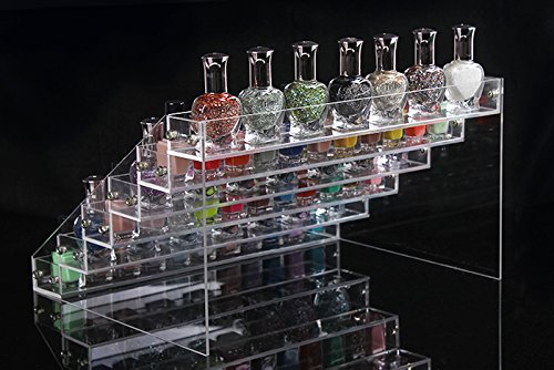 MyBeautyworld24 Nagellackständer Acrylständer Nagellack Lippenstiftständer Aufbewahrung von ca. 60 Nagellackflaschen Nagellackdisplay