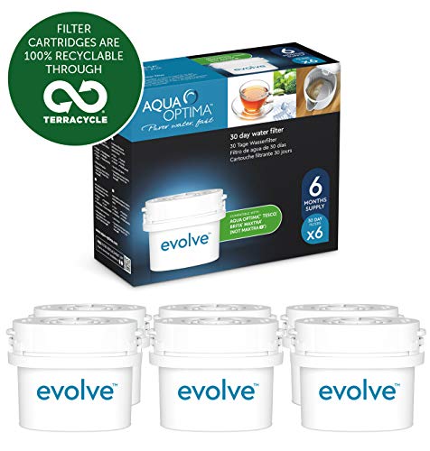 Aqua Optima EVS602 Evolve - Pack de 6 meses , filtros de agua 6 x 30 días, Fit  BRITA Maxtra (no * Maxtra +)