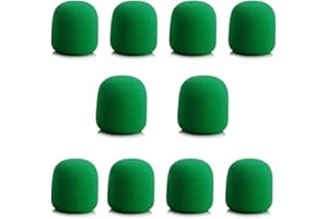 GERERIC La Cabina 10 Pezzi Copri Microfono in Spugna Filtri Antipop e Antivento per Microfoni Protezione Microfono Copertura per Microfono Universale (Verde)