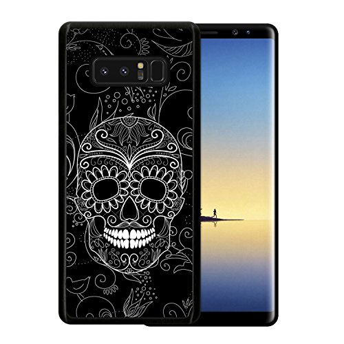 WoowCase Funda Samsung Galaxy Note 8   Samsung Galaxy Note 8   Funda Silicona Gel Flexible Calavera de Az  car 2  Carcasa Case TPU Silicona - Negro