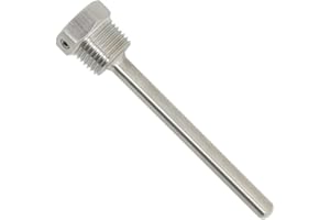 OTOMATICO 1/2 pouce - Immersion well pour sonde acier inoxydable 304 Doigt de gant à visser avec vis de blocage immersion de 30mm 50mm 100mm 200mm 300mm 400mm 500mm (300mm)