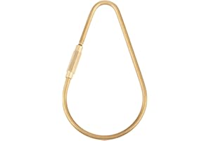 Qiterr Keychain Hook, Brass Screw Lock Carabiner Clip Hook Keychain Key Ring DIY Gift