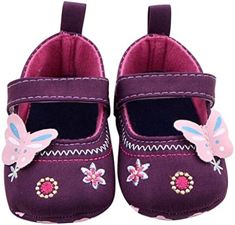 Baby Shoes, Dorame Toddler Shoes Fashion Butterfly Soft Sole (11/0-6m, Purple)